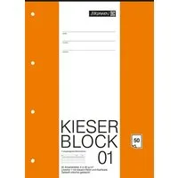 BRUNNEN Notizblock BRUNNEN 1042941 KIESER-Block A4 KIESER 00110, Kontrastlineatur, Lin. 1