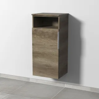 Sanipa 3way Mittelschrank mit 1 Tür und 1 offenem Fach, Eiche-Nebraska, UM13437 UM13437