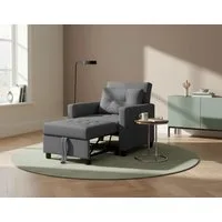 OTTO home Sessel TYLLI, 91 cm, wandelbar zum Gästebett, Schlafliege, klappbar, verstellbarer Rückenlehne, Klappmechanismus, Webstoff