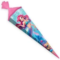 itenga Schultüte ITENGA Schultüte 85cm eckig Motiv Meerjungfrau - AQUA DREAMS Zuckertüt