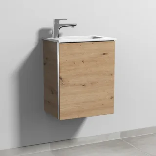 Sanipa 3way Waschtischunterbau zu Duravit ME by Starck Waschtisch mit 1 Tür, Eiche Natural-Touch BR72185