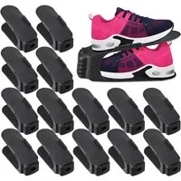 relaxdays Schuhstapler 15er Set, schwarz
