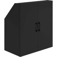 Bellamio Regal Aland Dachschrägenregal 45 Grad-Winkel, Schwarz, 90 cm breit mit 2 Türen, verfügbar mit & ohne Türen