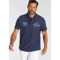 Man's World Poloshirt Kurzarm, mit coolem Print, Polokragen, aus Piqué-Stoff