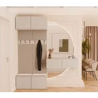 Raumhirsch Furniture Schuhschrank Garderoben-Set (Schuhschrank und 6 Kleiderhaken)