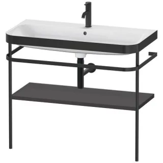 Duravit Happy D.2 Plus c-bonded Set mit Metallkonsole Graphit Supermatt 975x490x850 mm - HP4738O8080 HP4738O8080