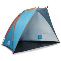 NILS CAMP Strandmuschel Strandzelt blau 260x120x120cm, mit Heringen