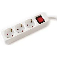 VALUE Value 19.99.1076 Steckdosenleiste mit Schalter Weiß Schutzkontakt 1 S Steckdosenleiste (Kabellänge 1.50 m)
