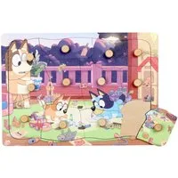 Bluey Steckpuzzle Motiv Unisex Kinder, 12 Puzzleteile