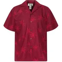 KY's Hawaiihemd "Palmshadow" Herren Kurzarm Baumwolle Kokosknöpfe Original Hawaii