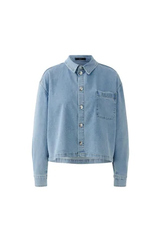 Oui - Bluse blue denim - Gr. - 40