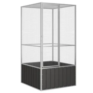 VidaXL Vogelkäfig Verzinkter Stahl Vogelvoliere Vogelhaus mehrere Auswahl 1,11 m, 1,07 m, 2,115 m