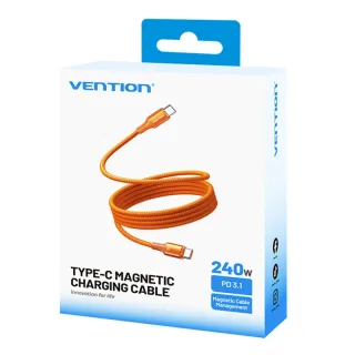 Vention TSA 5A 240W Type-C to Type-C Cable PD3.1 PPS Fast Charging Data Transmission Tinned Copper Core Line 1M/1.5M Lon