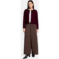 Cartoon Strickjacke Damen mit Rundhalsausschnitt (1-tlg)