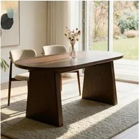 IDIMEX Esstisch MARIAN, Esszimmertisch oval 180 x 90 cm aus MDF mit Eichenfurnier Dunkelbraun