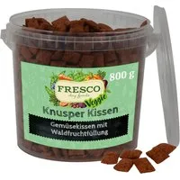Fresco Dog Knusperkissen 800g, gesunde Hunde Leckereien, Snack für: Hunde, Getreidefrei & zuckerfrei
