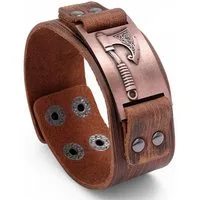 Eyecatcher Lederarmband Wickinger Axt Silber Bronze Gold Armband verstellbar Mittelalter (kein Set)