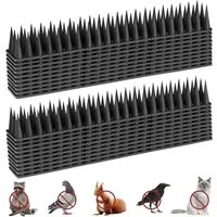FELIXLEO Taubenspikes Taubenabwehr 1 m 15 Stück Spikes Kunststoff Balkon Dach Zaun, 1-St.