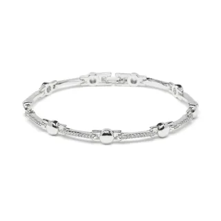 Luxenter Armband aus funkelnden Zirkonia-Steinen mit Rhodiumbeschichtung – Rarix