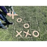 Be Toys Outdoor-Spielzeug XXL Holz TIC TAC Toe Spiel X und O Kinderspiel Party-Spiel JJA, Holz, Originalverpackung leicht beschädigt