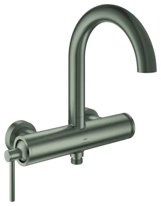 GROHE Einhand-Wannenbatterie Atrio 24367 Wandmontage satin steel, 24367MS0 24367MS0
