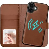 CoolGadget Handyhülle Magnet Book Case für Apple iPhone 17 Hülle + Klapphülle 6,3 Zoll, 2in1 abnehmbare magnetische RFID Schutzhülle Kartenfach Fotofenster