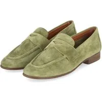 Kaerlek Kaerlek Aida 02 Kaky Damen Rauleder green Slipper