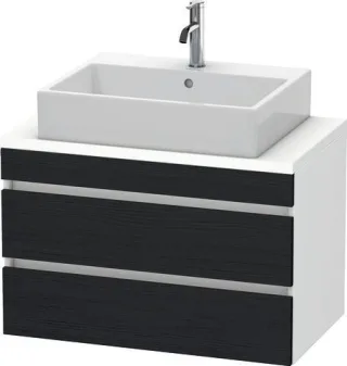 Duravit DuraStyle Konsolenwaschtischunterbau wandhängend Eiche Schwarz & Weiß Matt 800x478x512 mm -  DS530701618