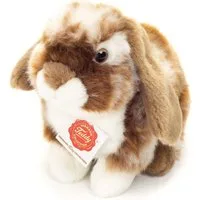 Teddy Hermann® Kuscheltier Hase sitzend dunkelbraun/weiß 20 cm, zum Teil aus recyceltem Material