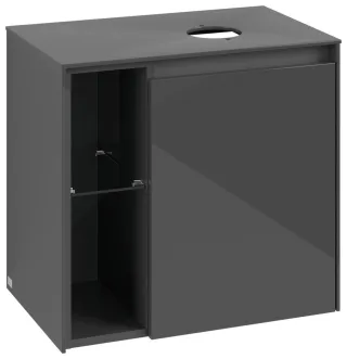 Villeroy & Boch Waschtischunterschrank Collaro 600x548x380mm 1trg. A:re Waschbecken re Glossy Grey C15100FP
