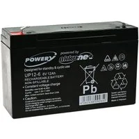 Powery Akku für Kinderfahrzeuge Kinderauto Bleiakkus 12000 mAh (6 V)