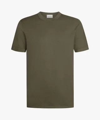 Profuomo - T-SHIRT CREW NECK SS L BROWN hellbraun - Gr. - M