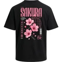 Neverless Oversize-Shirt Herren T-Shirt - Cherry Blossom - Oversized Relaxed Fit Printshirt mit Print