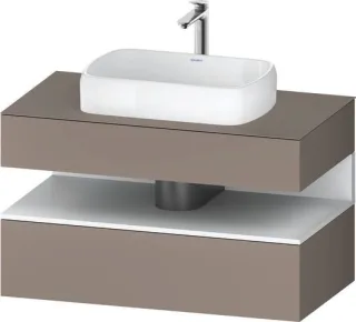 Duravit Qatego Konsolenwaschtischunterbau wandhängend Basalt Matt 1000x550x600 mm - QA4731018430010 QA4731018430010