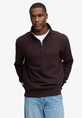Superdry - Essential Serif Logo Sweatshirt mit lockerer Passform Heritage Port Marl - Gr. - S