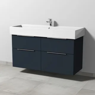 Sanipa 3way Waschtischunterbau zu Duravit Vero Air Waschtisch mit 2 Auszügen, Marine-Matt UP4361R