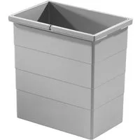 Hailo Einbaumülleimer Hailo Inneneimer 1076129 hellgrau 24 Liter 350 x 226 x 350 mm 2 Henkel
