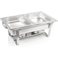 Mahlzeit Speisenwärmer Chafing dish "Nizza" mit 2x 1/2 GN Warmhaltebehälter Essen, Wärmebehäl, (1-tlg)