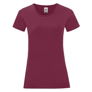 Fruit of the Loom - "Iconic" T-Shirt für Damen (Burgunder)