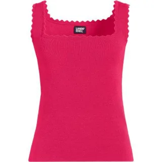 Top mit Muschelrand für Damen, Damen, size: regular, Pink, Viskose/Viskose-Mischung/Polyester-Mischung, by Lands' End