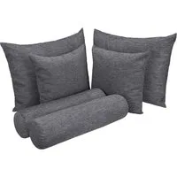 Selfitex Sofakissen 6-tlg. Kissen Set, 2x großes Kissen/2x kleines Kissen/2x Nackenrolle, (6er Set, 2x 60x80 cm, 2x 50x50 cm, 2x 19x65 cm), für Sofa, Couch, Bett oder als Polster jeglicher Art