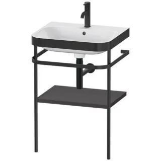 Duravit Happy D.2 Plus c-bonded Set mit Metallkonsole Graphit Supermatt 575x490x850 mm - HP4735O8080 HP4735O8080