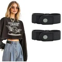 nsihing Stretchgürtel Elastischer Gürtel ohne Schnalle für Damen und Herren,Unsichtbarer verstellbarer Gürtel für Herren,elastischer schnallenloser Gürtel