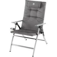 Gepolsterter Liegestuhl, 5 Positionen 2000038333, Camping-Stuhl grau/silber
