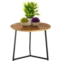 Amagohome Beistelltisch Couchtisch rund ø55/60/65/75cm Beistelltisch Industrie Style Metall Ge
