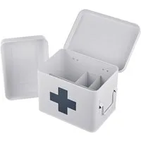 relaxdays Erste-Hilfe-Koffer Medizinbox aus Metall, M