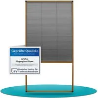APANA Insektenschutz-Fensterrahmen Fliegengitter Insektenschutz Dachfenster Plissee Alurahmen Bausatz, Farbe:braun (RAL8001),Größe (Breite x Höhe):80 x 160 cm
