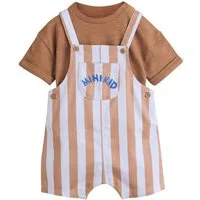 Next Body & Hose Twill-Latzhose und Bodysuit für Babys im Set (2-tlg)