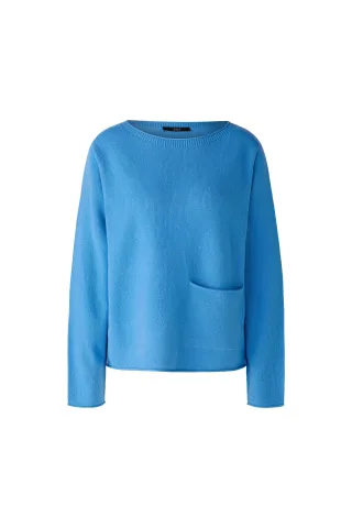 Oui - Pullover Wollmischung corn flower - Gr. - 42