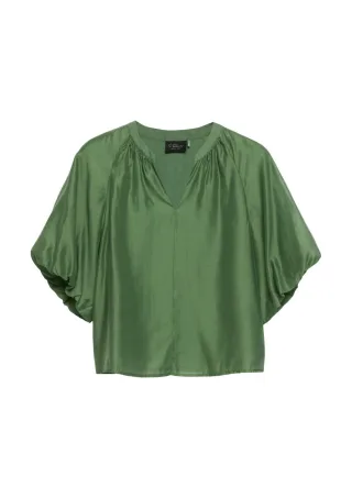 s.Oliver BLACK LABEL - Bluse mit Ballonärmeln grün - Gr. - 36